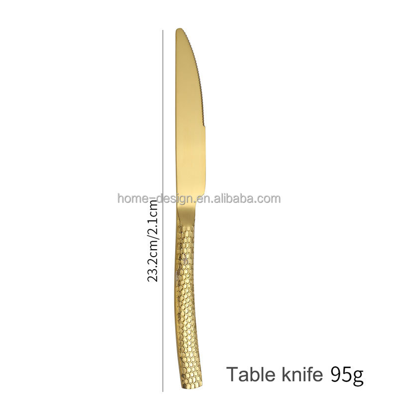 Couteau de table argenté - or