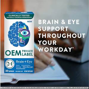 Kapseln zur Ergänzung der Gehirn augen verbessern das Gedächtnis und die Konzentration und enthalten Lutein, Vitamin ACE und Zink zur Förderung der Augen gesundheit - Product Image 2