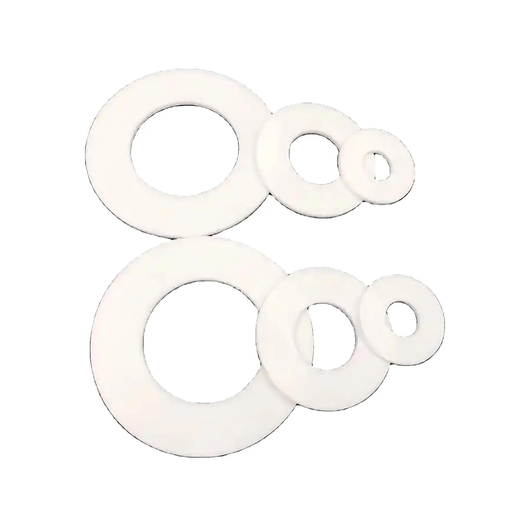 Di alta qualità colore bianco personalizzato O anello piatto sigillo PTFE anello di riserva PTFE guarnizione piatta rondella