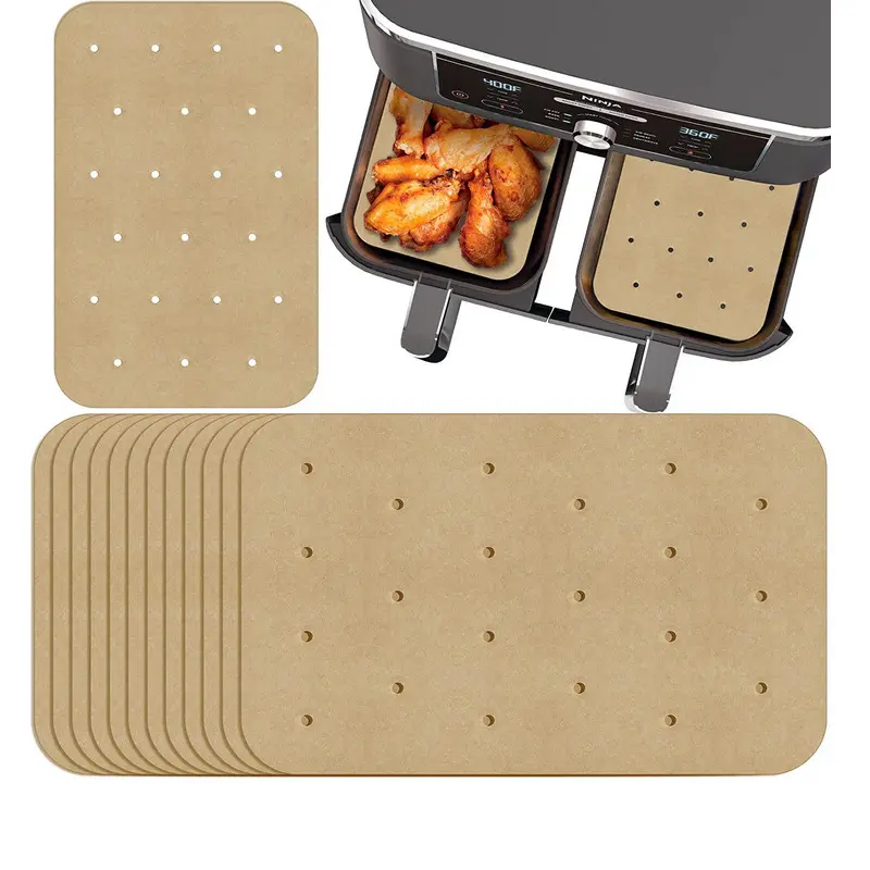 top seller free sample Reusable Heat Resistant liners Food grade Air Fryer Parchment Paper Liners for Indoor Grill