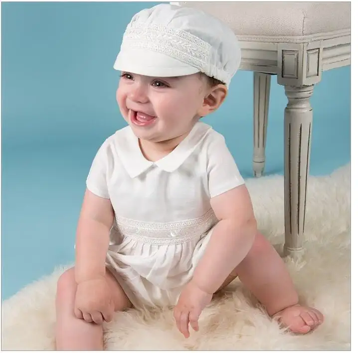 Vestido branco do bebê, moda bebê menino batismo terno batizado bebê menino terno para o batizado cor branca vestido menino