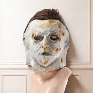 Moonlight Panic Horror Mike Mel Major Latex Umwelt freundliche Vollgesichts-Geister maske Halloween <span class=keywords><strong>Party</strong></span> Dress-Up Kopf bedeckung - Product Image 6