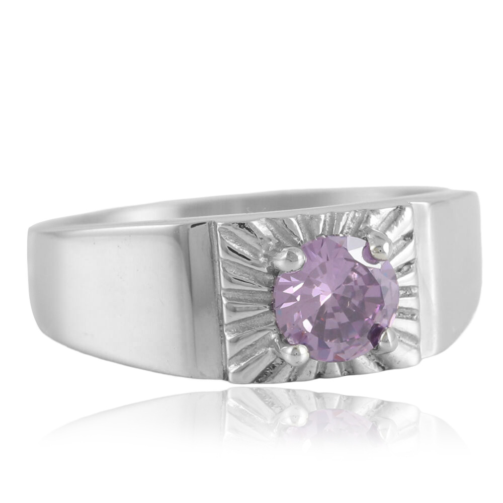 Pierre précieuse violette couleur acier (qualité américaine)