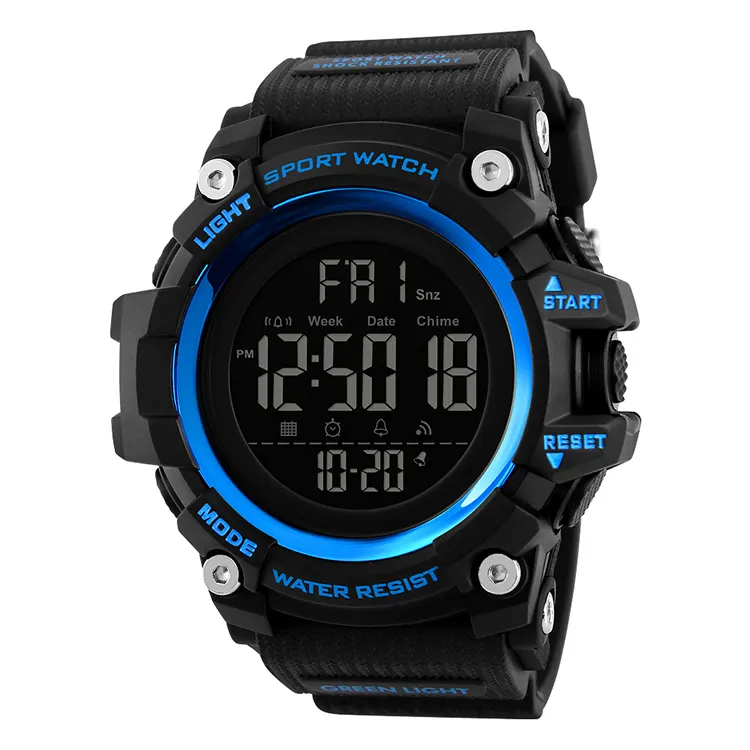 SKMEI 1384 orologio da polso da uomo con Display digitale cinturino in gomma Sport con orologio da polso da uomo