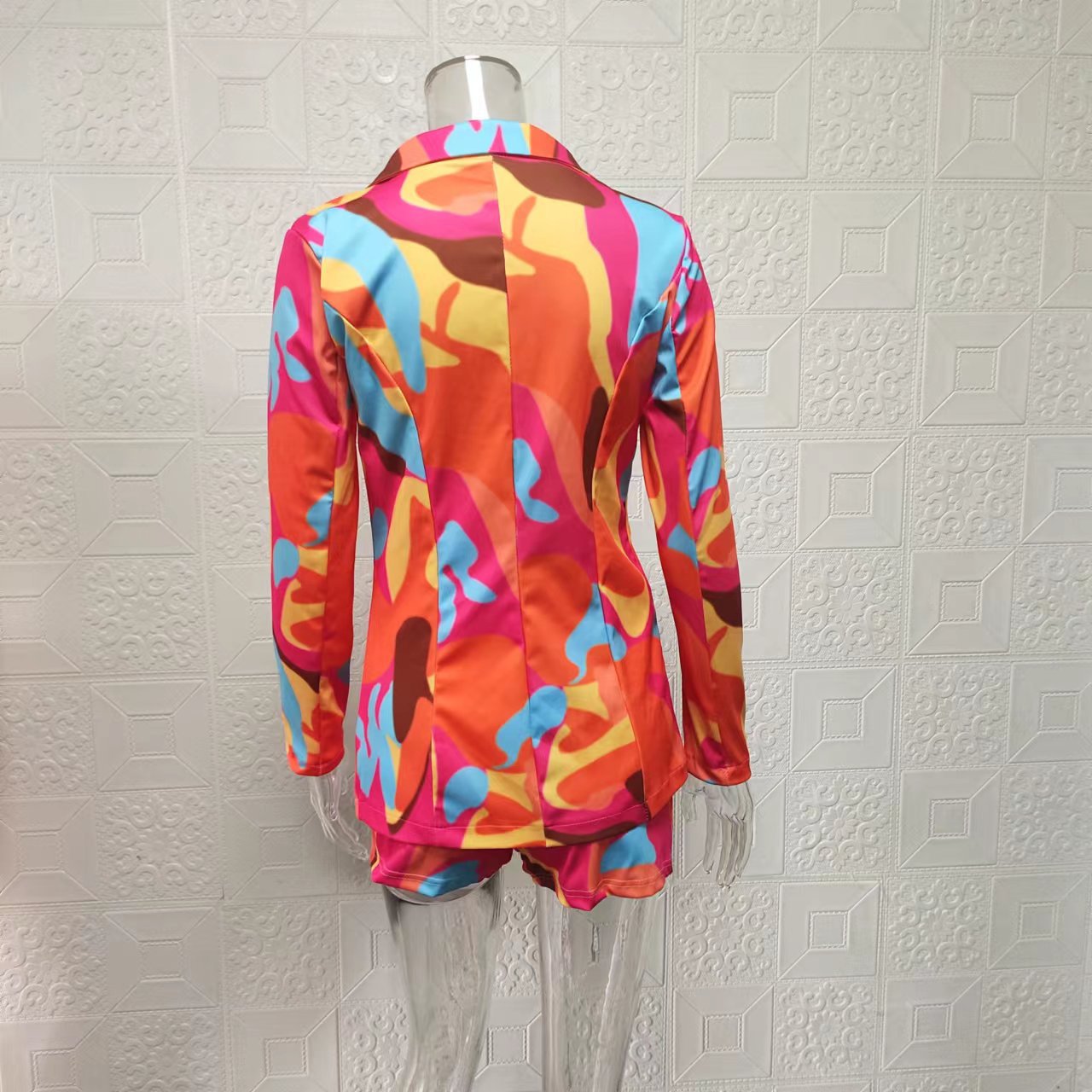 Autumn and Winter European and American Women's Clothes Slim Fitting Short Pants Two-piece Suit