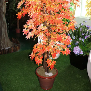 盆栽枫树植物室内家庭小人造日本红叶植物人造枫树盆景树 - Product Image 3