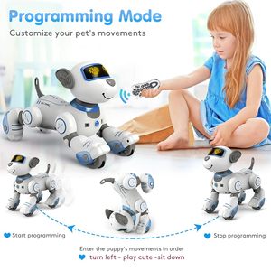 YX programmabile Robot cane giocattolo con controllo vocale per i bambini, 2.4GHz telecomando cane giocattolo Robot regalo di compleanno giocattolo per le ragazze - Product Image 4