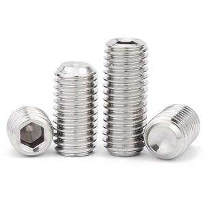 Yüksek kalite M3 M4 M5 M6 DIN913/ISO4026/ASME/ANSI B18.3-14 paslanmaz çelik altıgen soket vidalar düz nokta metrik sistemi ile - Product Image 2