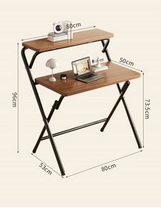 Escritorio de ordenador plegable moderno, panel MFC, escritorio de escritura sin instalación para el hogar, para dormitorio de estudiante, mesita de noche, escritorio sencillo - Product Image 5