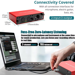 Audio Mixer Guitar Condenser Microphone Audio Interface Recording Studio Monitors External Ssl Pcb Usb Soundcard Audio Interface - Product Image 3