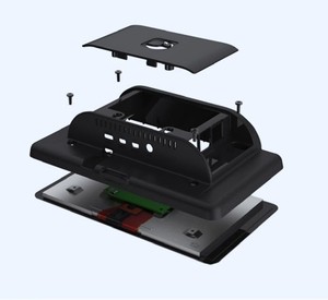Case for <strong>Raspberry</strong> <strong>Pi</strong> 4B board and Official <strong>Raspberry</strong> <strong>Pi</strong> 7&quot; Touchscreen Display (Black) - Product Image 4