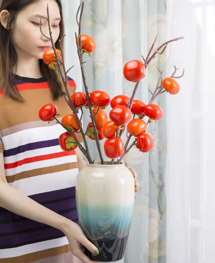 Modern simple creative flower arrangement ceramic dried flower vase floral decoration