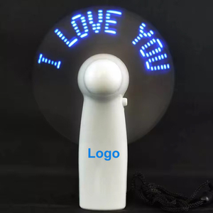PINK nuevo Mini portátil práctico LED personalizado batería promoción ventilador programable texto Flash Pantalla de mano eléctrico LED mensaje ventilador - Product Image 2