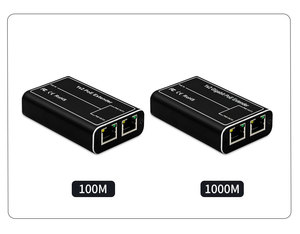 1 en 2 Out 10/100/1000Mbps Gigabit POE Repetidor 3 puertos 100 metros Extensor de caja de metal Conectar entre el interruptor PoE y la cámara - Product Image 5