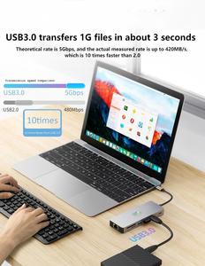 Justlink 11-in-1 USB 3.0 Type-C อะแดปเตอร์ฮับสำหรับ SD TF สำหรับ MacBook สำหรับ Dell XPS สำหรับ HP สำหรับ lenthinkpad แท่นชาร์จคู่ - Product Image 4