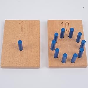 Adena Montessori matematik malzemeleri 1-10 sayma mandal bebekler için eğlenceli ve eğitim numarası oyunu matematik ahşap oyuncaklar - Product Image 5