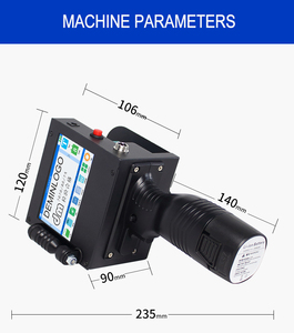 Kommerzieller 5-cm-Großformat-Logo-Tintenstrahldrucker 50-mm-Verfalls datum Chargen-Barcode-Drucker Mehrz eilige Hand druckmaschine