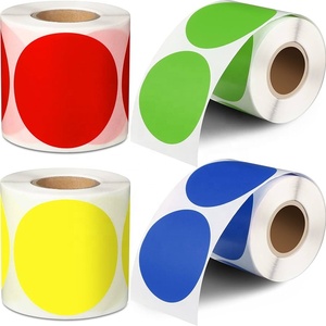 Sticker Labels Rolls <strong>for</strong> <strong>Color</strong> <strong>Coding</strong> 25mm - Blue <strong>Red</strong> Black Green Circle Dots Writable Surface - Product Image 4