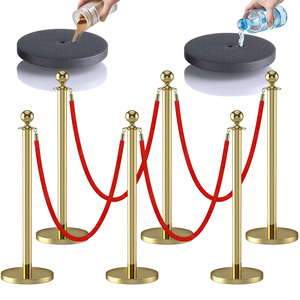 Tùy Chỉnh Sang Trọng Dòng Hàng Xếp Hàng Kiểm Soát Đám Đông <span class=keywords><strong>Stanchion</strong></span> Vàng Đứng Dây Hàng Rào Dòng Dây Hàng Rào Lan can Đứng An Toàn Hàng Rào - Product Image 1