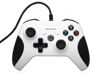 HONSON USB kablolu Gamepad oyun uzaktan kumanda x-box için bir ince çift titreşim ve 3.5mm Joystick ile ABS beyaz + siyah 1.5M - Product Image 2