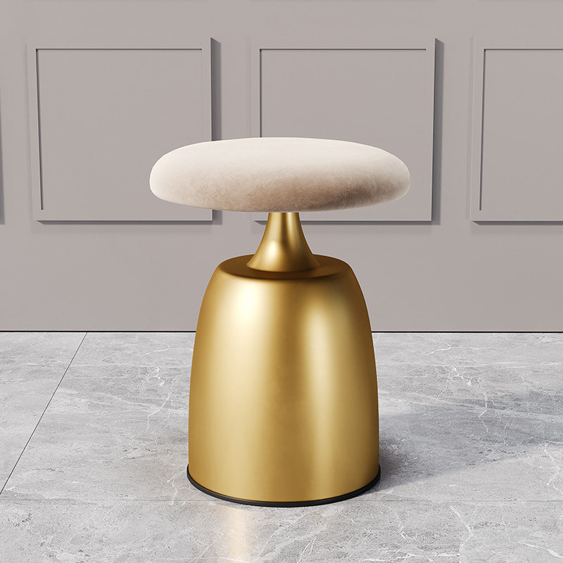 Cuscino in flanella beige dorato