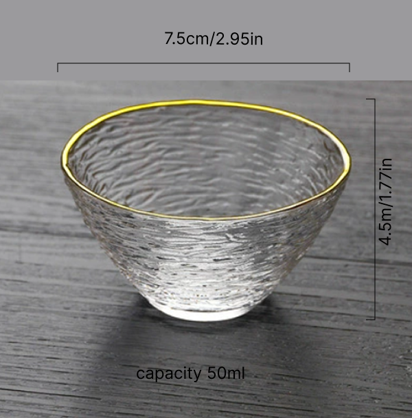 Golden edged threaded hat cup