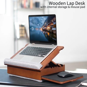 New Design Wood <strong>Lap</strong> Desk Pillow Cushion with Mouse Pad Adjustable Angle Height <strong>Computer</strong> Laptop Desk <strong>Table</strong> - Product Image 2