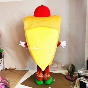 享受CE标准成人披萨吉祥物服装出售快餐披萨吉祥物服装广告