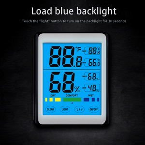 CH-914 <strong>Large</strong> LCD Display Digital Temperature Humidity Meter Thermo-<strong>hygrometer</strong> Max Min Recorde Digital <strong>Hygrometer</strong> - Product Image 2