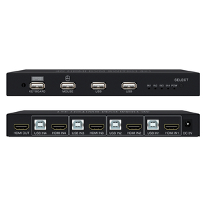 4K hdmi kvm开关4输入1输出4K 30hz自动切换kvm 4端口USB 2.0 - Product Image 1
