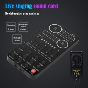 New Sell Portable K9 Sound Card Mini Voice Changer K Song Recording Game Live Broadcast Mobile Computer Sound Cards Set - Product Image 4