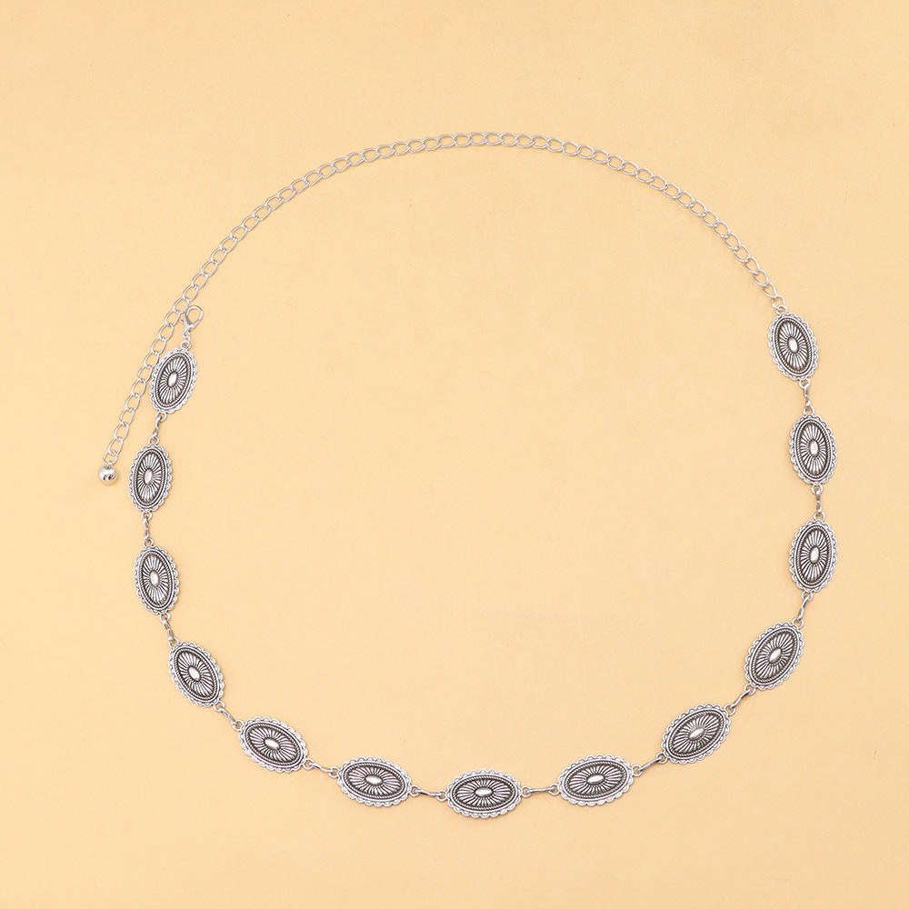 Chaîne de taille accessoire 13 pièces en argent antique