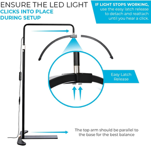 ไฟขนตาปลอมสำหรับขนตา HD-5X มีเทคโนโลยี LED ครึ่งดวงปรับความสว่างได้สำหรับช่างเสริมสวยสำหรับโคมไฟขนตา - Product Image 2
