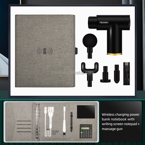 Taccuino della banca di potere di ricarica Wireless di lusso all'ingrosso con blocco note dello schermo di scrittura e calcolatrice + set regalo di cooperazione con pistola per massaggio - Product Image 3