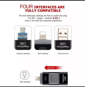 高速u盘4合1 C型记忆棒3.0微型安卓Otg笔式驱动器32gb 64gb 128gb 256gb - Product Image 3