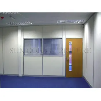 Sala de conferencias de separación de espacio de pared de cristal de oficina