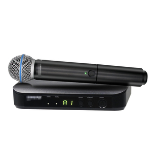 BLX24 betakaraoke 2 kanal kardioid dinamik vokal mikrofon UHF sistemi kiti Karaoke sahne performansı için kablosuz el mikrofon - Product Image 1