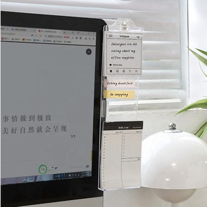 办公桌收纳架无胶多功能显示器留言板电脑便签板亚克力显示器记事板