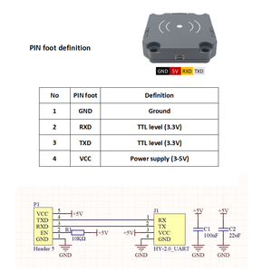 ISO 18000 6C 0-3 M Reichweite UHF Writer Eingebetteter kleiner RFID-Himbeer-Pi USB TTL Arduino UHF-RFID-Lese modul M5