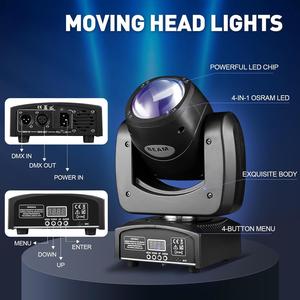 Professional Stage Lighting Equipment 100w Mini <strong>LED</strong> Moving Head Light RGBW 4 in 1 <strong>DMX</strong> <strong>Control</strong> Beam Lights - Product Image 5