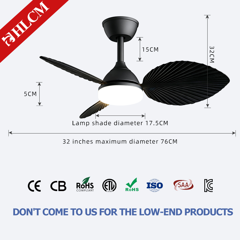 Black 30-inch three-blade