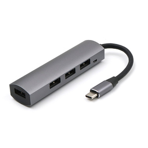 厂家直销型c usb集线器4端口USB 3.0适配器视频转换器，适用于笔记本电脑4 in 1 usb集线器 - Product Image 5
