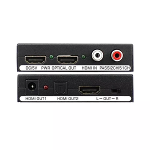 Divisor Hdmi 1x2 compatible con 3D 4k con extractor de Audio L/R, Salida Óptica SPDIF/Toslink, precio de fábrica - Product Image 2