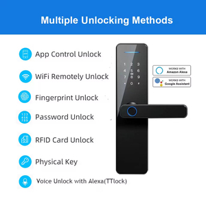 Doolock S819-2MAX sistema di sicurezza intelligente per la casa Video citofono telecamera Wifi Tuya Password per impronte digitali con chiave compatibile con legno Cloud - Product Image 3