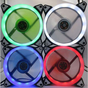 Ventilador de refrigeración para ordenador de escritorio, 12cm, LED, luminoso, ultrasilencioso, RGB