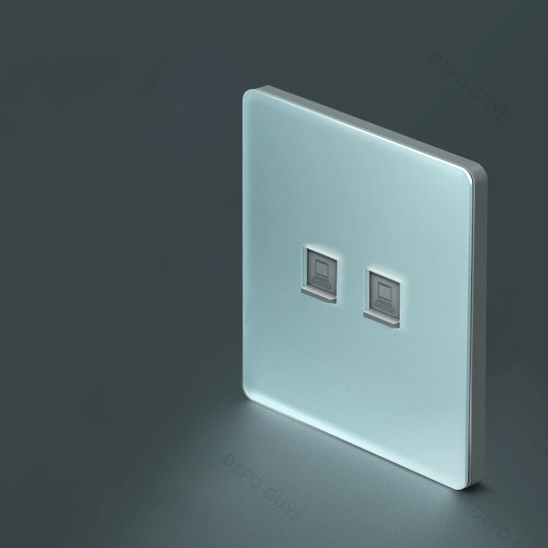 Double RJ45 Cat6 Bleu