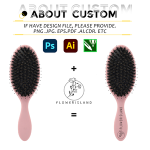 IDEA regalo pettine personalizzato spazzola per capelli con setola di cinghiale in Nylon bagnato con logo alla moda massaggio da salone districante pettine per capelli - Product Image 3