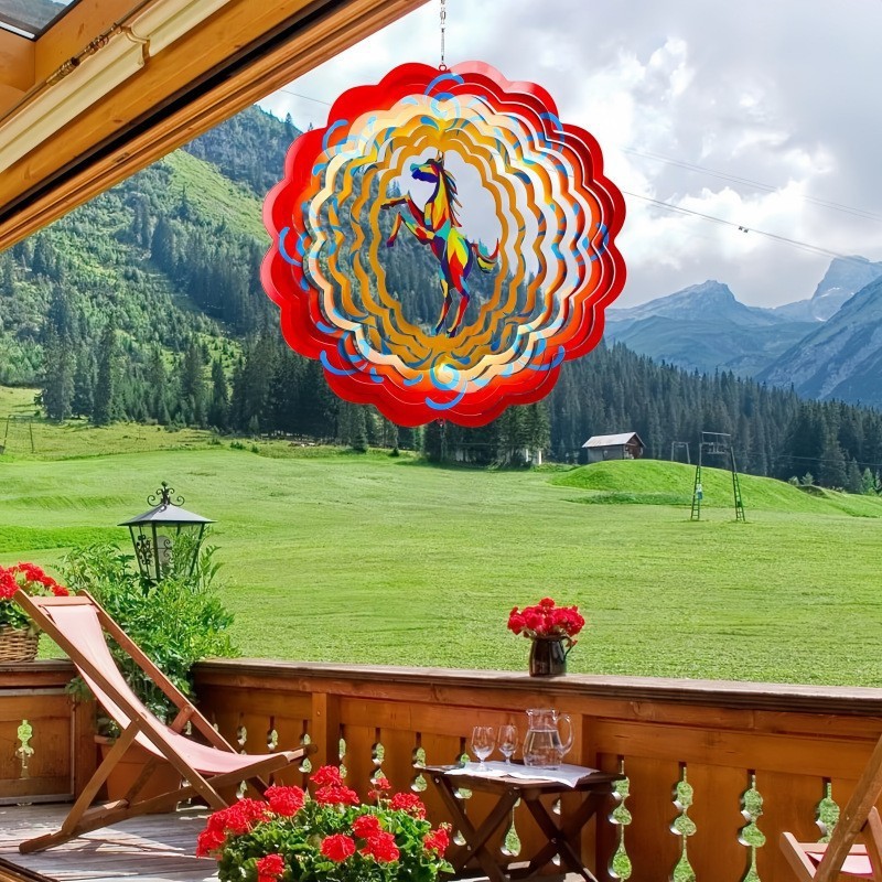 Cavallo Rosso che gira il vento