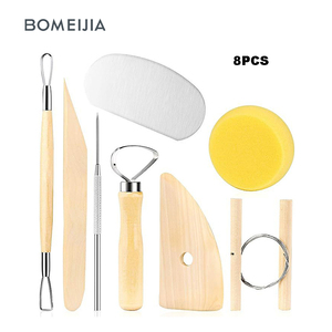 BOMEIJIA Hot Sale 8PCS Pottery &amp; <strong>Clay</strong> Tools Kit, Specially Designed for <strong>Clay</strong> Modeling, Sculpting, Model Carving - Product Image 1