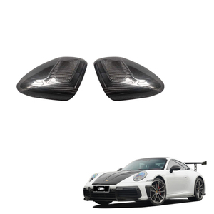 911 992カレラアップグレードキーバニースタイルサイドミラーカバードライカーボンファイバー車ドアミラーカバーポルシェ用911 992ミラーキャップ